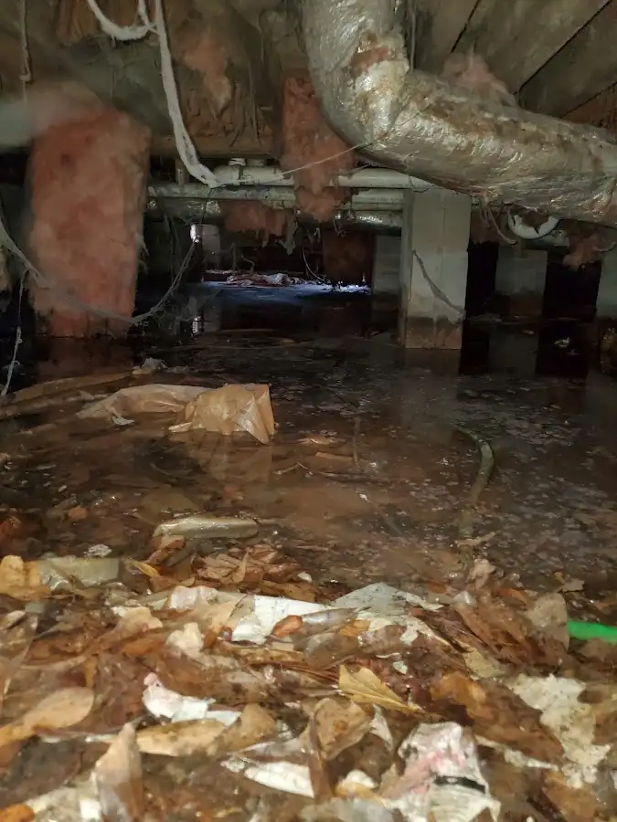 Crawl space flood assessment for Commercial Water Damage Restoration in Kirkland