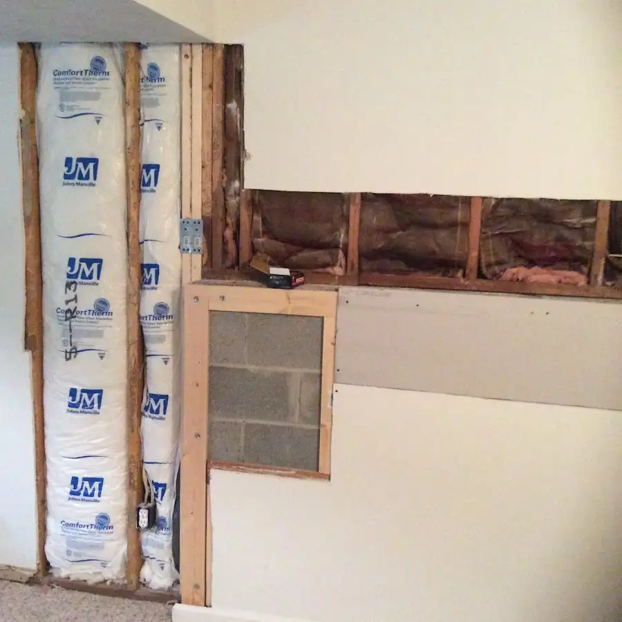 Wall insulation replacement during Contents Cleaning & Restoration in Kirkland